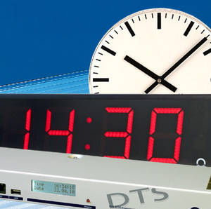 image taken from mobatime, showing master clock and two different slave clocks