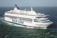 photo of a Silja Line ship on zhe high seas